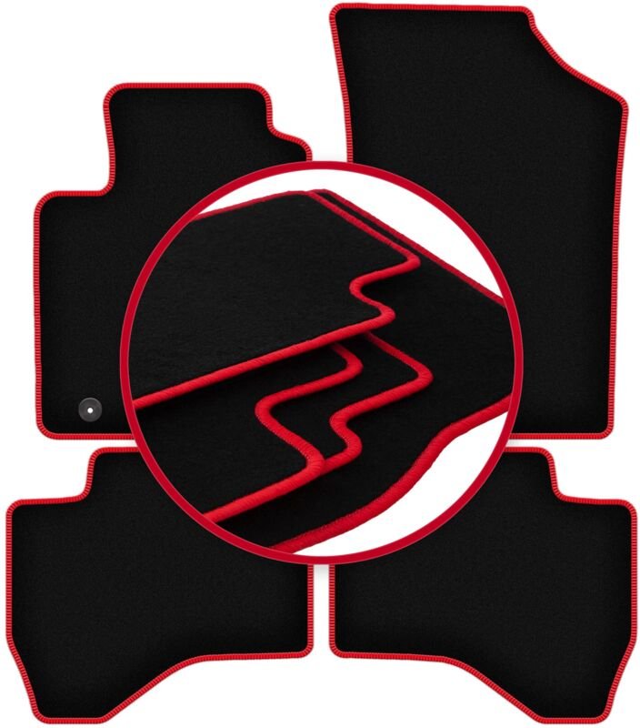 CARLUX-RED Auto-Fußmatten für: Peugeot 108 Fließheck (2014-)