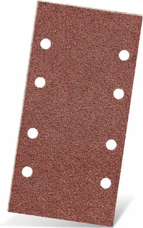 Red Klett-Schleifblätter, 186 x 93 mm, 8-Loch, f. Schwingschleifer, Normalkorund (50 Stk.) K150 - Menzer