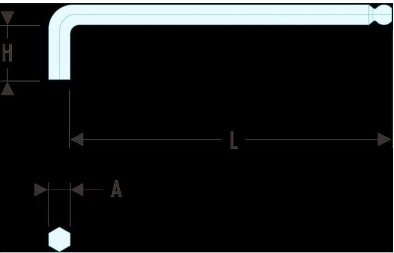 FACOM Winkel-Stiftschlüssel lang Kugelkopf 6 mm