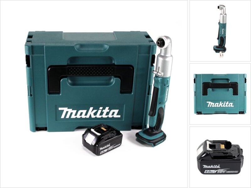Dtl 061 G1J Akku Winkelschlagschrauber 18V 1/4' 60Nm + 1x Akku 6,0Ah + Makpac - ohne Ladegerät - Makita