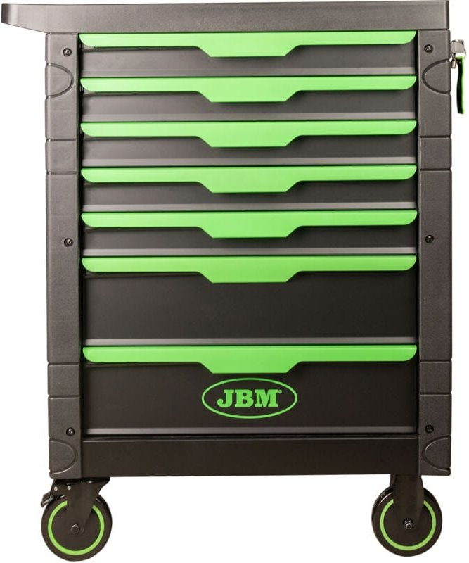 JBM54503 Werkzeugwagen mit 7 Schubladen grün - leer