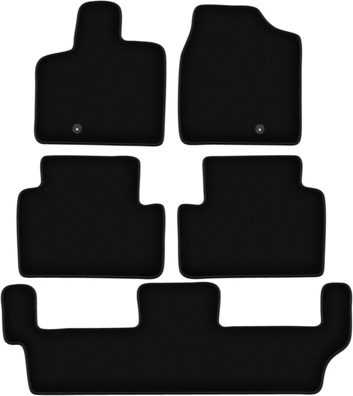 BASIC schwarze Veloursmatten für: Dodge Grand Caravan IV 7-Sitzer (2008-2016)