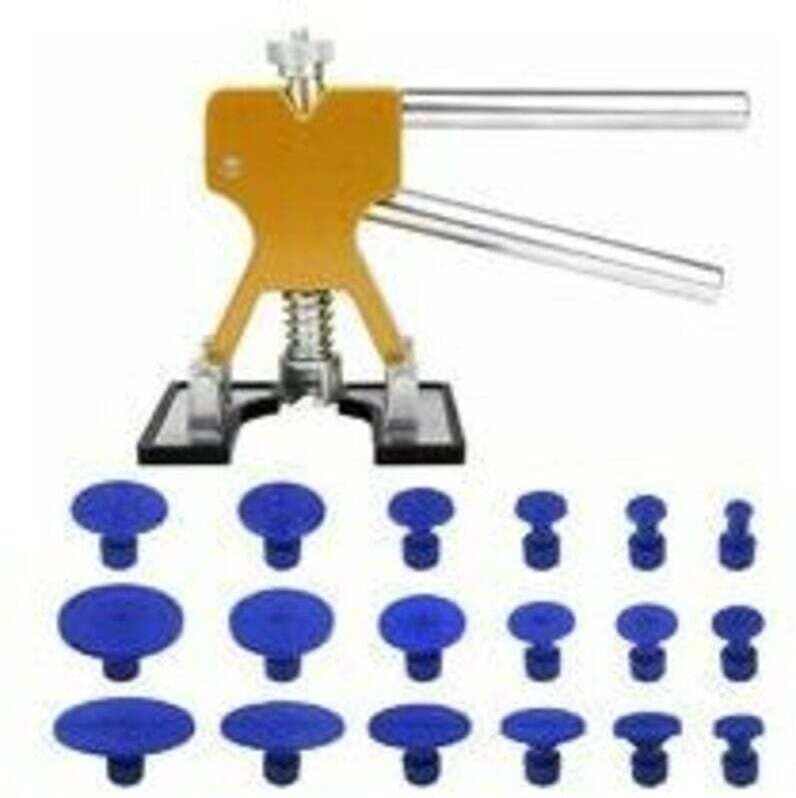 Odipie - Saugnapf-Dellenentfernungsset, lackfreie Karosserie-Dellenentfernung, mit goldenem Dellenheber und 18 Klebestüc...