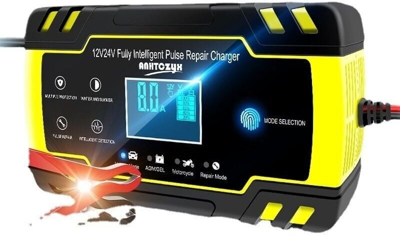 Ladegerät und Starthilfekabel 12 V/24 V 8 A Intelligentes Batterieladegerät, 3-stufiges Batterieladegerät, Erhaltungslad...