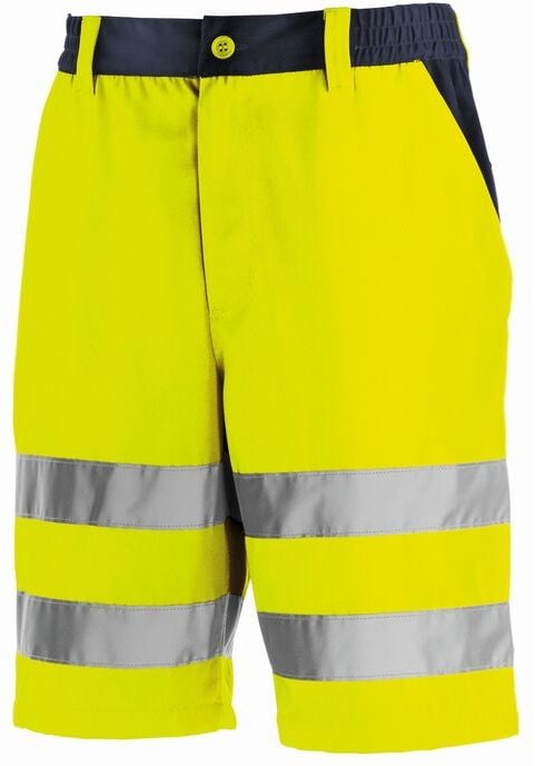 Warnschutz-Shorts erie leuchtgelb/navy 52 4346 - Texxor