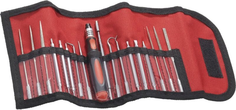 Donau Elektronik - Elektronik- u. Feinmechanik Wechselklingen-Set 18teilig Schlitz, Kreuzschlitz Phil