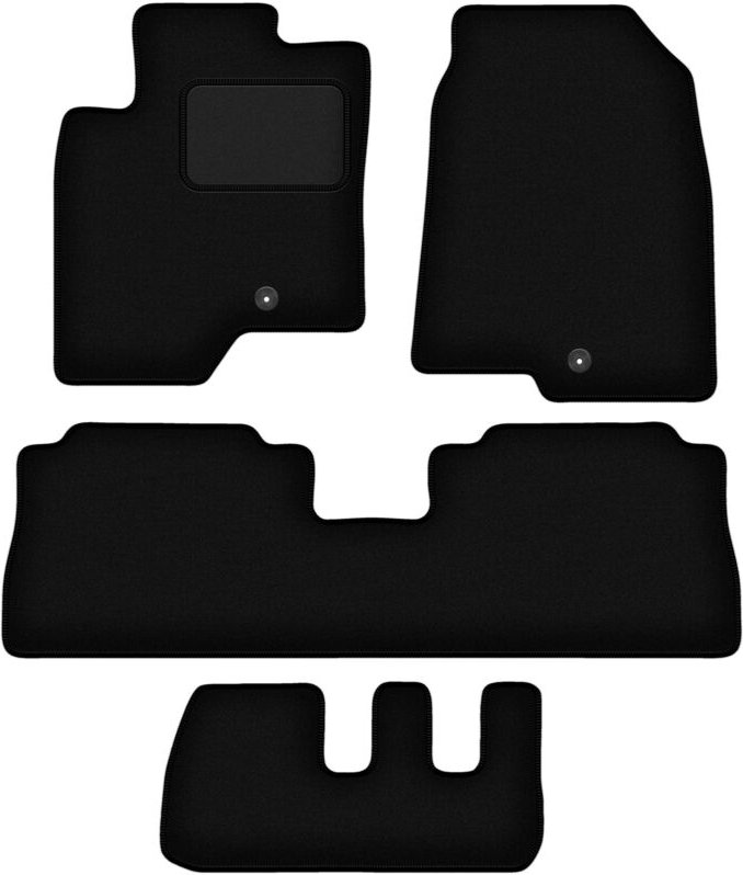 Schwarze Veloursmatten für: Chevrolet Captiva 7-Sitzer (2006-2017)