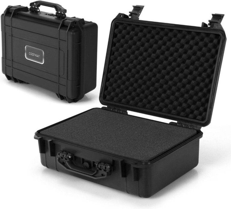 Tragbarer wasserdichter hartschalenkoffer mit anpassbarem schaumstoffeinsatz 56 x 44 x 22 cm