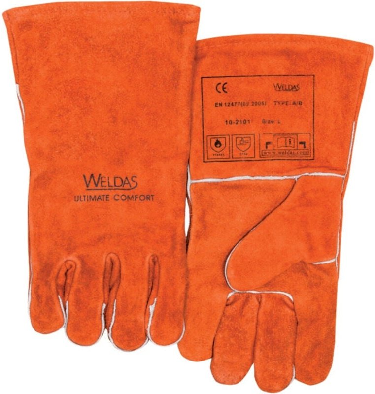 Weldas - Schweißerhandschuh Nr. 10-2101, Gr. xl rot (1 Paar)