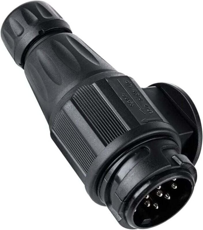13-poliger Anhängerstecker, wasserdichter 12-V-Anhängersteckdosenstecker mit 13-poligem Stecker für Wohnwagen, Wohnmobil...