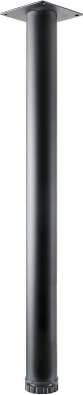 Tischbein Zela 6,0 x 70 cm Stahl schwarz - 1 Stück Tischbeine - Hettich