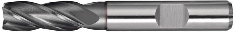 Schaftfräser DIN 844 Typ N Nenn-Ø 10 mm HSS-Co8 TiCN DIN 1835 B Schneidenanzahl 4 kurz