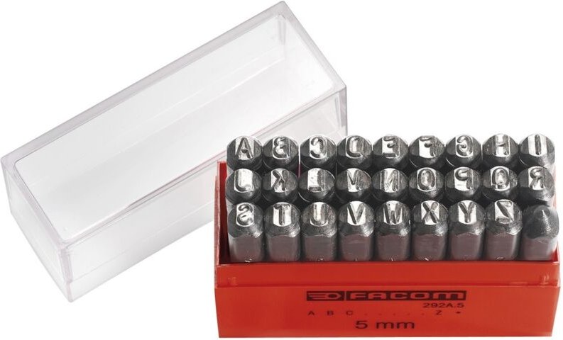 FACOM Schlagbuchstaben A - Z, 3 mm, 27-tlg.