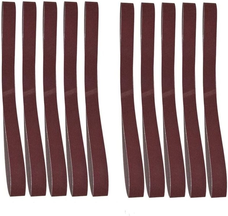 SUNXURY 10 Stück 760 x 25 mm Schleifband, 30 x 1 Zoll Schleifband für Bandschleifer, Körnung 60–180 (180)