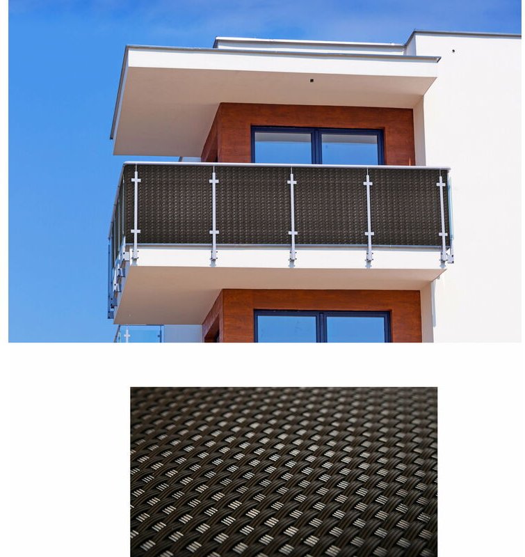 Polyrattan Sichtschutzmatte 300x100cm dunkelbraun SG03609-RD02