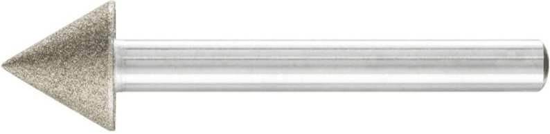 PFERD TOOLS Diamant-Schleifst. Spitzkegel Ø15x60° SchaftØ6 mm D126 (mit.) zum Anfasen/Entgraten/Senken