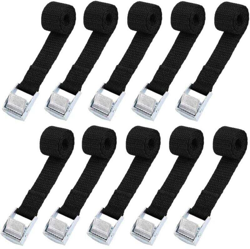 10 Stück 2 x 39 cm Zurrgurte Befestigungsset für Motorrad-/Auto-/Fahrradtür-Spanngurte, maximale Belastung 500 kg