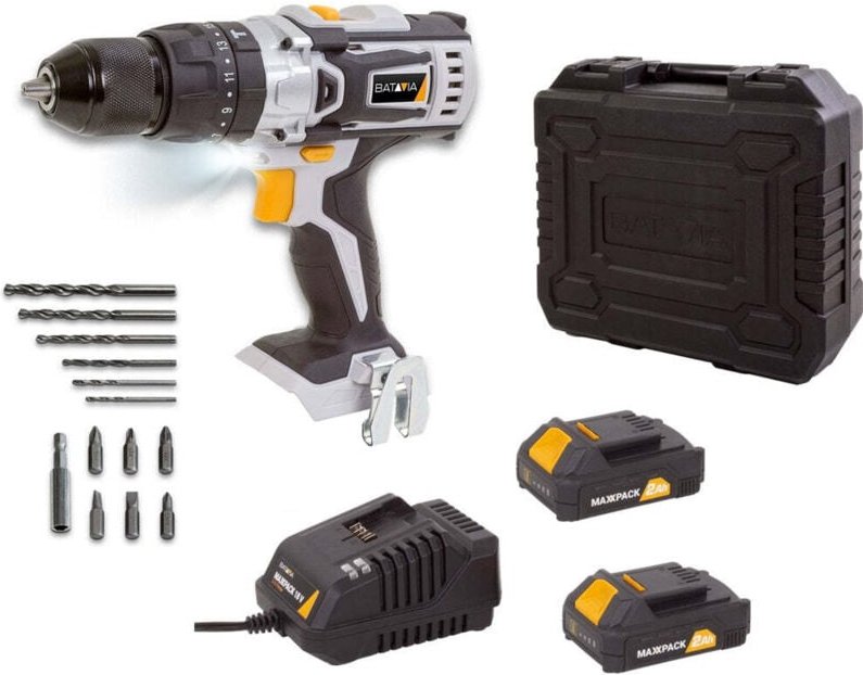 Batavia - Akku-Schlagbohrschrauber 40 Nm Set Inkl. 2x 2.0Ah Akku / 2.4A
