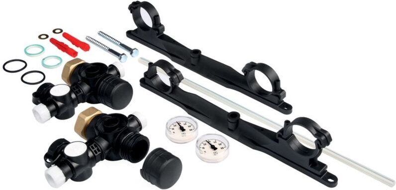 Tece - floor Kunststoff-Heizkreisverteiler Basismodul Halter, kfe, 1' Innengewinde flachdichtend