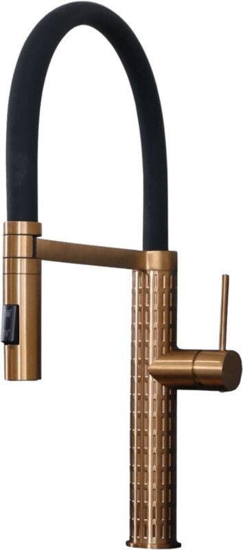 Essebagno - Architek Spültischmischer mit beweglicher Handbrause Kupfer gebürstet