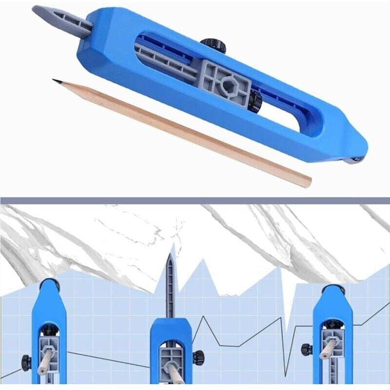 Aiperq - Konturenlehre mit Schloss, Sonstiges Mess- und Anreißwerkzeug, Profilwerkzeug, Messlineal für die Holzbearbeitu...