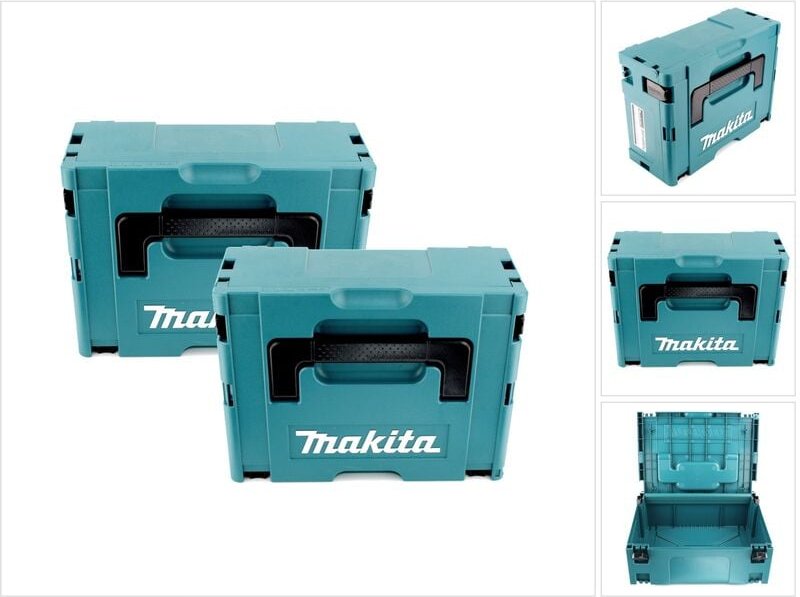 Makita - 2x Kunststoff Werkzeug Koffer makpac 2 - ohne Einlage