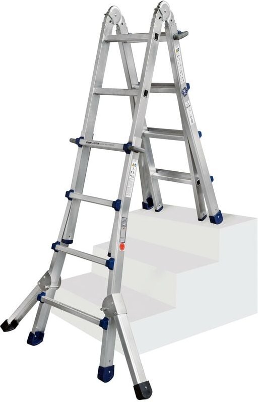 Iller Teleskopleiter Eurostars mit Dreieckauslegern 4x4 Sprossen