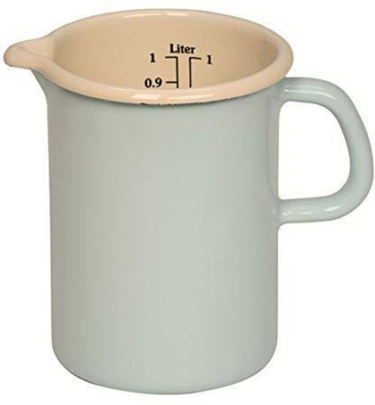Messbecher emailliert 1 l türkis/bunt