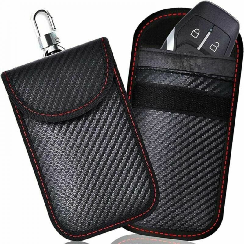 Thumbnail - 2-teilige Faraday-Tasche zur Signalblockierung für Autoschlüssel, 2er-Pack Signalblockierungstaschen für Autoschlüssel