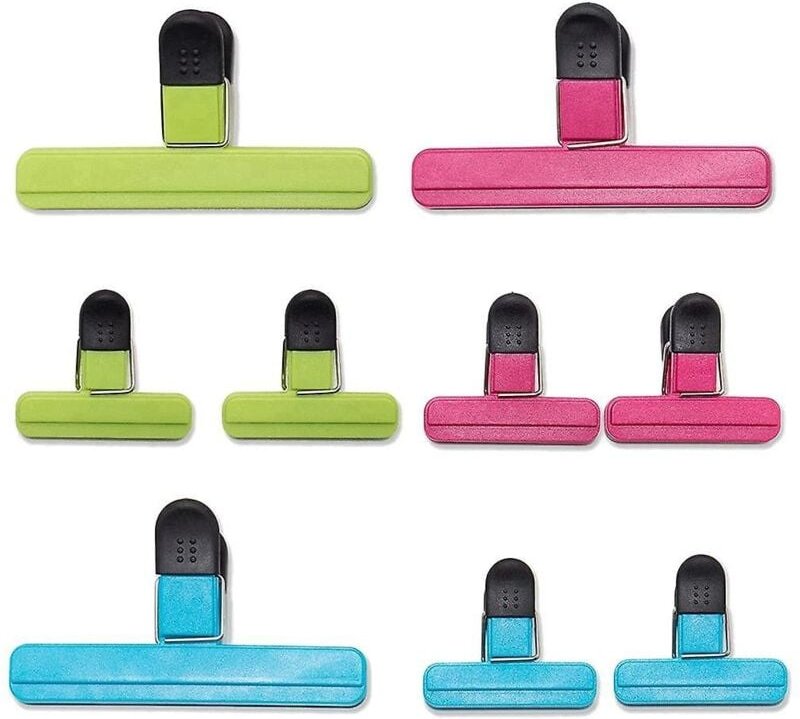 9er-Pack Chips-Clips, Lebensmittelbeutel-Clips (3 große und 6 kleine), Küchen-Clips, Chips-Beutel-Verschlussclips