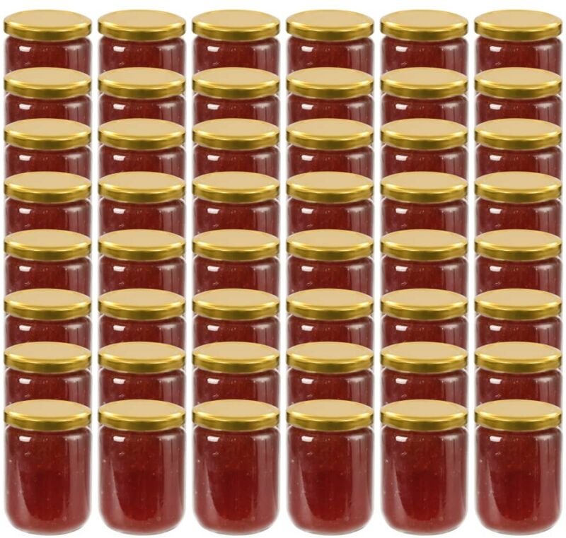 Marmeladengläser mit Goldenem Deckel 48 Stk. 230 ml Vidaxl