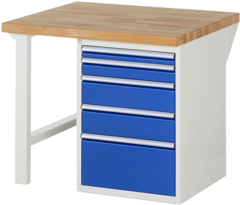 Rau Werkbank 7511A1, B1000xT900xH890mm, 5x Schublade-TA