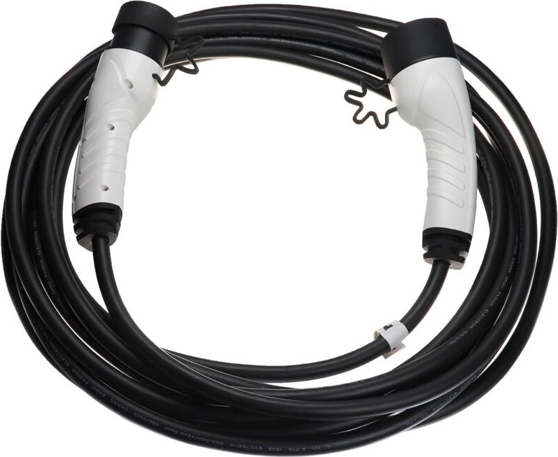 vhbw Ladekabel Typ 2 zu Typ 2 kompatibel mit Ford Transit Courier Elektroauto, 1-phasig, 16 A, 3,5 kW, 7 m