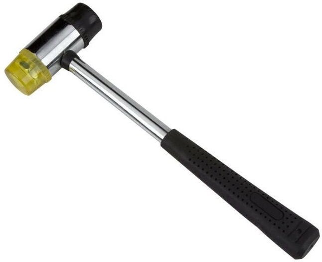 27 mm Gummihammer, rutschfester Gummigriff, doppelseitiger weicher Hammer mit für Leder, Schmuck und Heimwerkerarbeiten