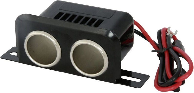 Hp Autozubehör - Doppelsteckdose Belastbarkeit Strom max.=10 a Auf- oder Unterbaumontage 12/24 v