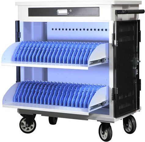 Tabletwagen für 40 Tablets - mit antibakteriellem UV-C-Licht - Safecart 40 Pro+