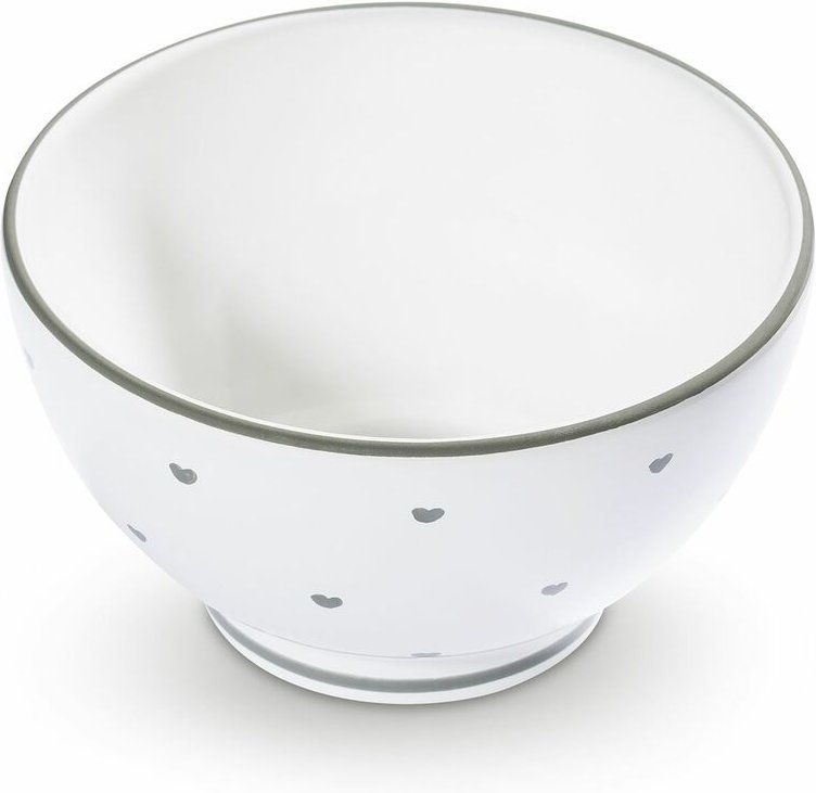 Gmundner Keramik - Herzerl Grau, Müslischale groß (ø 14cm)