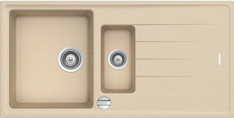 Granitspüle Victory S1000.80 - creme, ab 60er Unterschrank, 100 x 50 cm