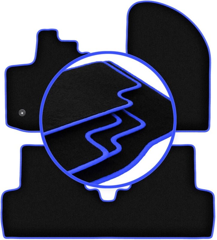 CARLUX-BLUE Autofußmatten für: Dacia Lodgy Minivan (2012-)