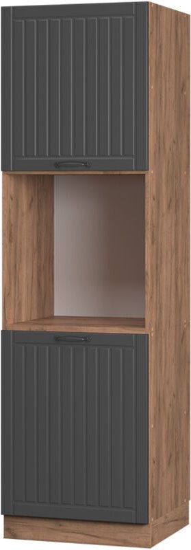 Herdumbauschrank Fame-Line, Dunkelgrau, 60 cm offen, Vicco