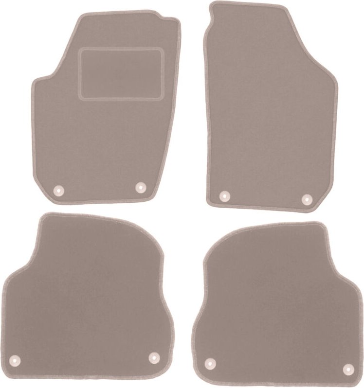 Beige Veloursmatten für: Skoda Fabia II Schrägheck, Kombi (2007-2014)