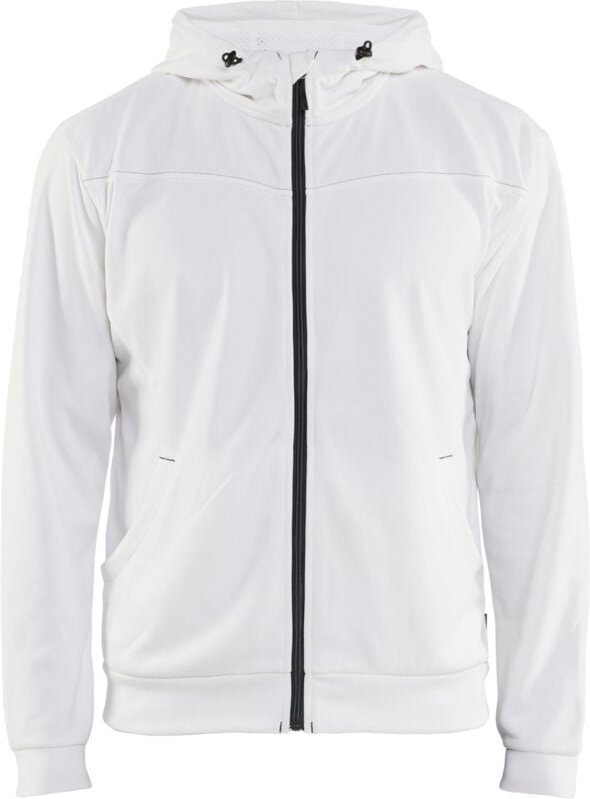 Arbeitskapuzenpullover mit Reißverschluss 3363 - Weiß/Dunkelgrau M