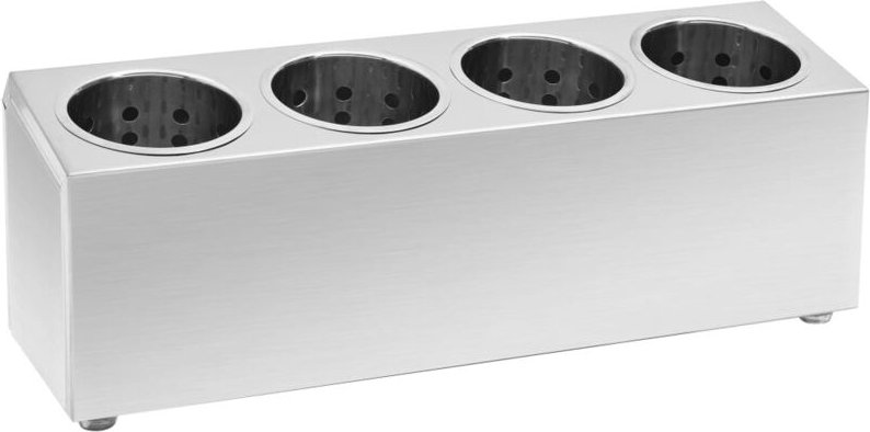 Besteckbehälter 4 Fächer Rechteckig Edelstahl Vidaxl