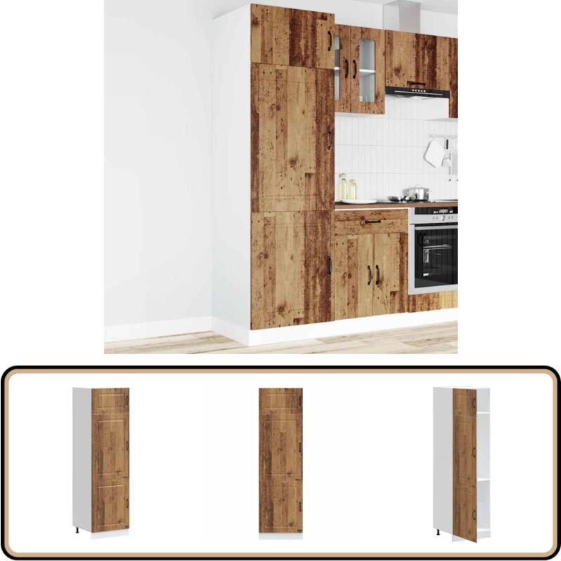 Küchenschrank Kalmar Altholz-Optik Holzwerkstoff - Vidaxl
