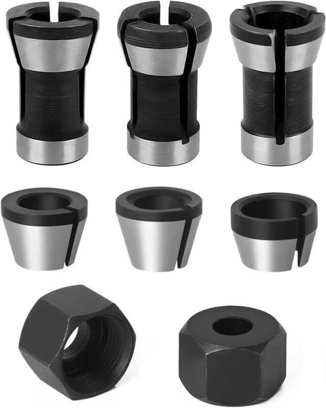 Stück Stahl-Spannfutterkopf, 6 mm, 6,35 mm, 8 mm Kopf-Adapter-Konverter + 2 Muttern für Bohrmaschinen, Graviermaschinen,...