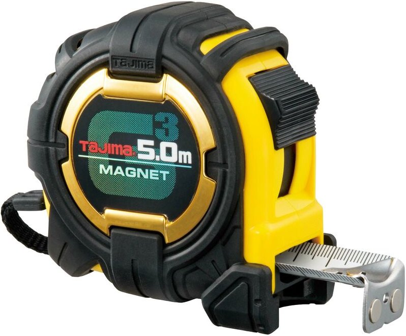 Tajima - Bandmaß / Maßband 5m lang, Stahlband mit NylonCoat Beschichtung G3M750MWD