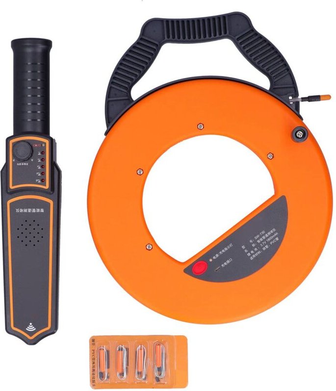 Rohrsucher, tragbarer Rohrverstopfungs-Scanner-Detektor mit 30 m Leitung/4 Sonden für das Verstopfungswerkzeug für PVC-M...