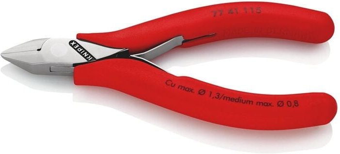 Thumbnail - KNIPEX 77 41 115 Elektronikseitenschneider Länge 115 mm Form 2 Facette nein Kun