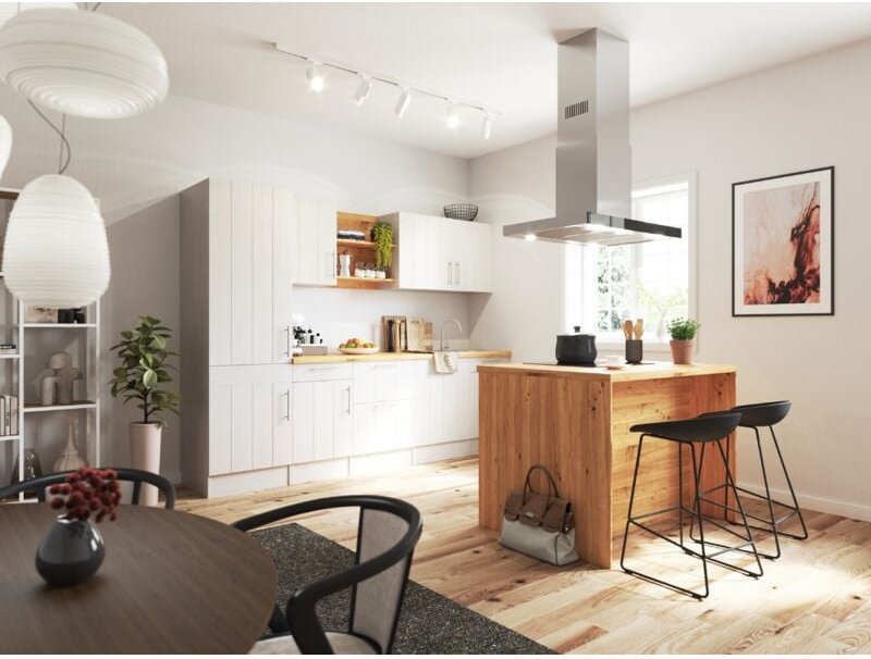 Küche Küchenzeile Landhaus Inselküche Induktion Anton 280 cm Respekta