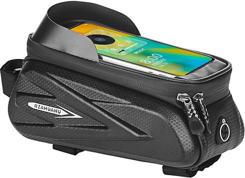 Fahrrad-Telefonhalterungstaschen, wasserdichte Vorderrahmen-Oberrohr-Tasche, Aufbewahrungstasche für Fahrrad-Telefon-Wer...